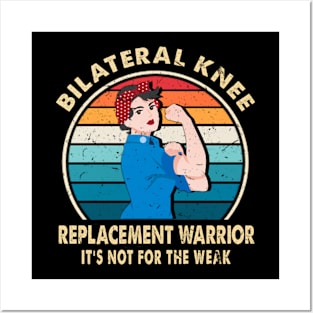 Bi-Lateral Knee Replacement Warrior Surgery Recovery Get Well Soon Posters and Art